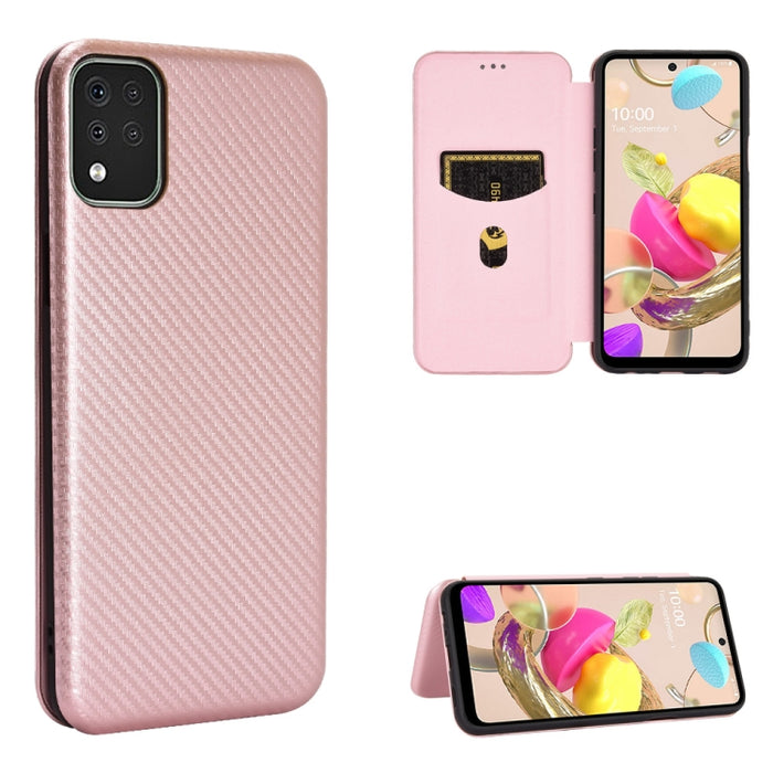 Textura de fibra de carbono Flip horizontal magnético TPU + PC + Funda de cuero PU con ranura para tarjeta, For LG K42, For OPPO Realme V5 / Realme Q2, For Wiko View5 Plus, For Huawei P Smart 2021 / Y7A, For Xiaomi Mi 10T Lite