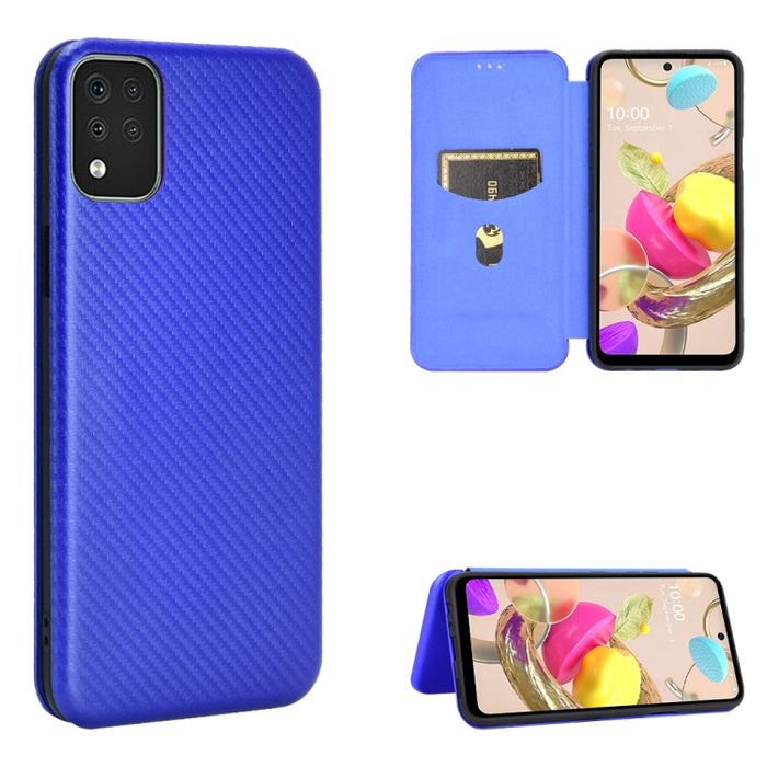 Textura de fibra de carbono Flip horizontal magnético TPU + PC + Funda de cuero PU con ranura para tarjeta, For LG K42, For OPPO Realme V5 / Realme Q2, For Wiko View5 Plus, For Huawei P Smart 2021 / Y7A, For Xiaomi Mi 10T Lite