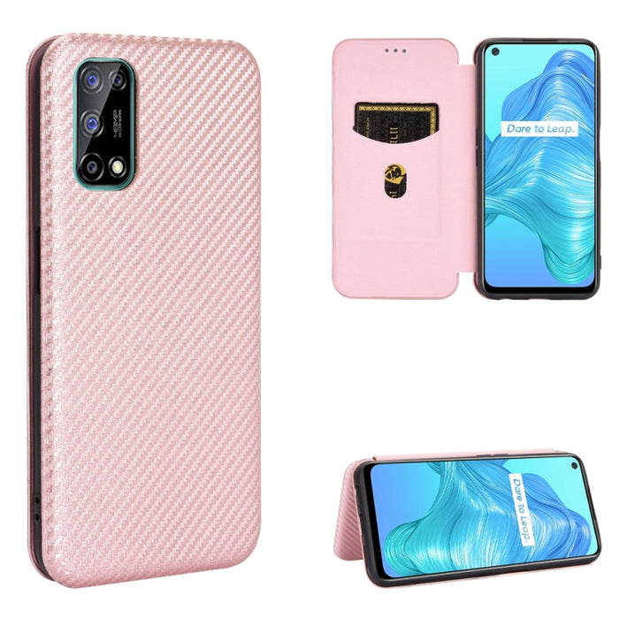 Textura de fibra de carbono Flip horizontal magnético TPU + PC + Funda de cuero PU con ranura para tarjeta, For LG K42, For OPPO Realme V5 / Realme Q2, For Wiko View5 Plus, For Huawei P Smart 2021 / Y7A, For Xiaomi Mi 10T Lite