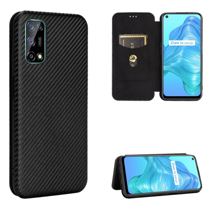 Textura de fibra de carbono Flip horizontal magnético TPU + PC + Funda de cuero PU con ranura para tarjeta, For LG K42, For OPPO Realme V5 / Realme Q2, For Wiko View5 Plus, For Huawei P Smart 2021 / Y7A, For Xiaomi Mi 10T Lite