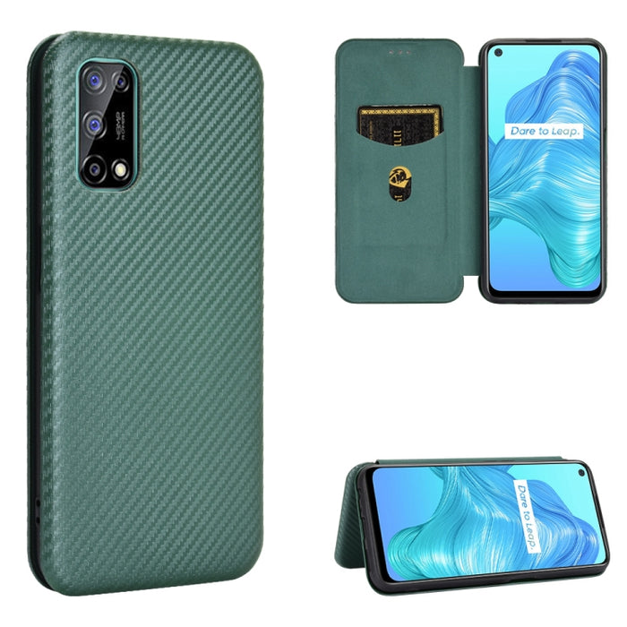 Textura de fibra de carbono Flip horizontal magnético TPU + PC + Funda de cuero PU con ranura para tarjeta, For LG K42, For OPPO Realme V5 / Realme Q2, For Wiko View5 Plus, For Huawei P Smart 2021 / Y7A, For Xiaomi Mi 10T Lite