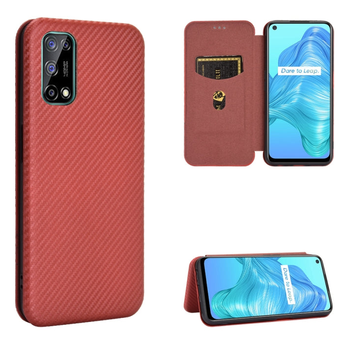 Textura de fibra de carbono Flip horizontal magnético TPU + PC + Funda de cuero PU con ranura para tarjeta, For LG K42, For OPPO Realme V5 / Realme Q2, For Wiko View5 Plus, For Huawei P Smart 2021 / Y7A, For Xiaomi Mi 10T Lite