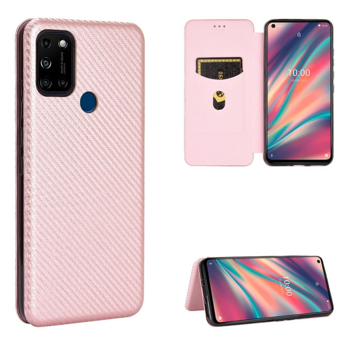 Textura de fibra de carbono Flip horizontal magnético TPU + PC + Funda de cuero PU con ranura para tarjeta, For LG K42, For OPPO Realme V5 / Realme Q2, For Wiko View5 Plus, For Huawei P Smart 2021 / Y7A, For Xiaomi Mi 10T Lite