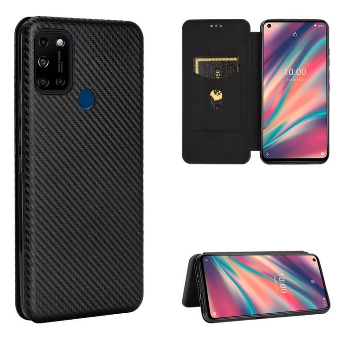 Textura de fibra de carbono Flip horizontal magnético TPU + PC + Funda de cuero PU con ranura para tarjeta, For LG K42, For OPPO Realme V5 / Realme Q2, For Wiko View5 Plus, For Huawei P Smart 2021 / Y7A, For Xiaomi Mi 10T Lite