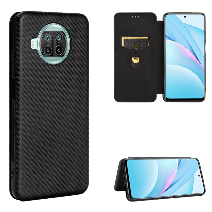 Textura de fibra de carbono Flip horizontal magnético TPU + PC + Funda de cuero PU con ranura para tarjeta, For LG K42, For OPPO Realme V5 / Realme Q2, For Wiko View5 Plus, For Huawei P Smart 2021 / Y7A, For Xiaomi Mi 10T Lite