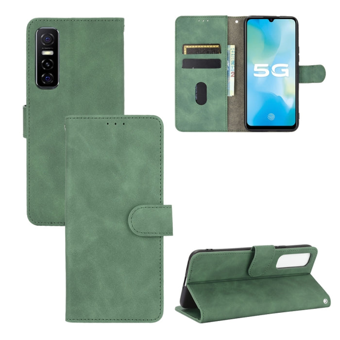 Funda de piel sintética con textura de piel de becerro con tapa horizontal y hebilla magnética con soporte, ranuras para tarjetas y cartera, For OPPO F17, For vivo V20 Pro / S7, For vivo V20 4G (Indian Version), For vivo Y73s, For Nokia 3.4            ...