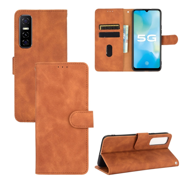 Funda de piel sintética con textura de piel de becerro con tapa horizontal y hebilla magnética con soporte, ranuras para tarjetas y cartera, For OPPO F17, For vivo V20 Pro / S7, For vivo V20 4G (Indian Version), For vivo Y73s, For Nokia 3.4            ...