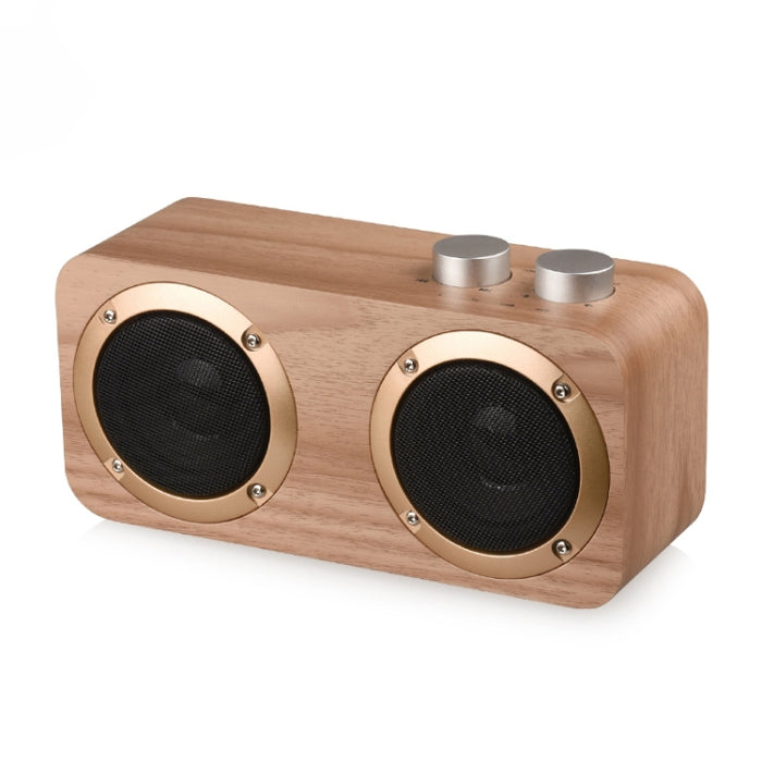 Q7 Subwoofer Altavoz Bluetooth de madera, compatible con tarjeta TF y disco U y AUX de 3,5 mm