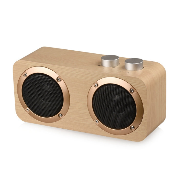 Q7 Subwoofer Altavoz Bluetooth de madera, compatible con tarjeta TF y disco U y AUX de 3,5 mm