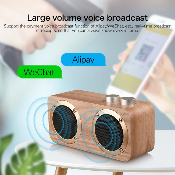 Q7 Subwoofer Altavoz Bluetooth de madera, compatible con tarjeta TF y disco U y AUX de 3,5 mm