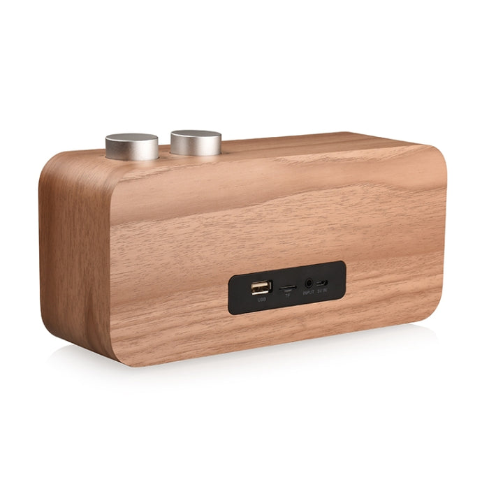 Q7 Subwoofer Altavoz Bluetooth de madera, compatible con tarjeta TF y disco U y AUX de 3,5 mm