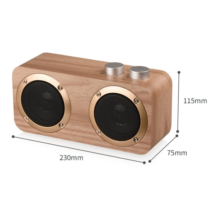 Q7 Subwoofer Altavoz Bluetooth de madera, compatible con tarjeta TF y disco U y AUX de 3,5 mm