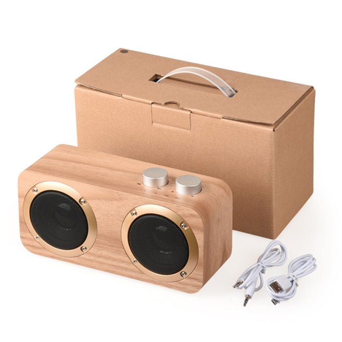 Q7 Subwoofer Altavoz Bluetooth de madera, compatible con tarjeta TF y disco U y AUX de 3,5 mm