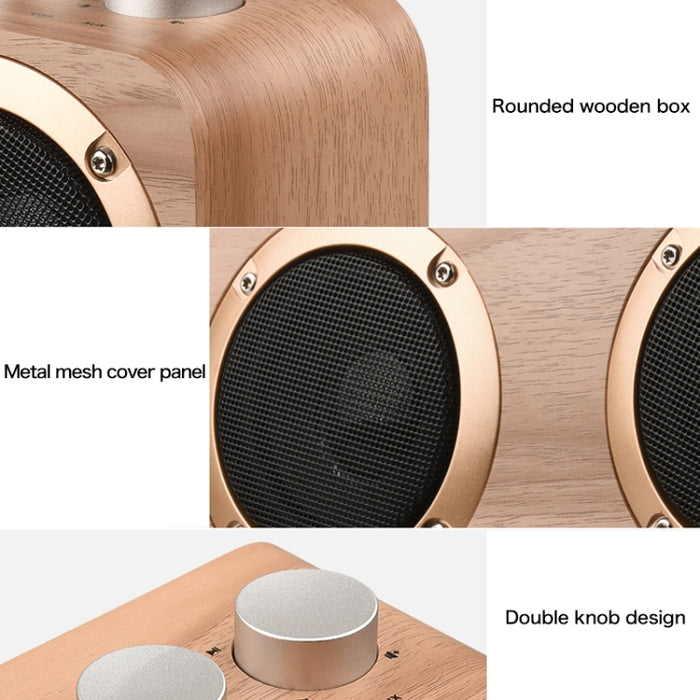 Q7 Subwoofer Altavoz Bluetooth de madera, compatible con tarjeta TF y disco U y AUX de 3,5 mm