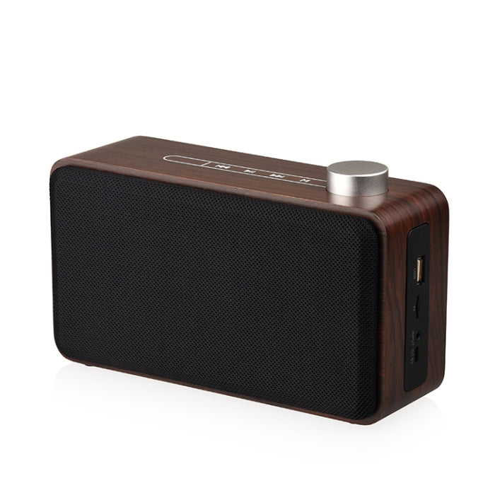 Altavoz Bluetooth táctil de madera de tela de subwoofer W5A, compatible con tarjeta TF y disco U y AUX de 3,5 mm