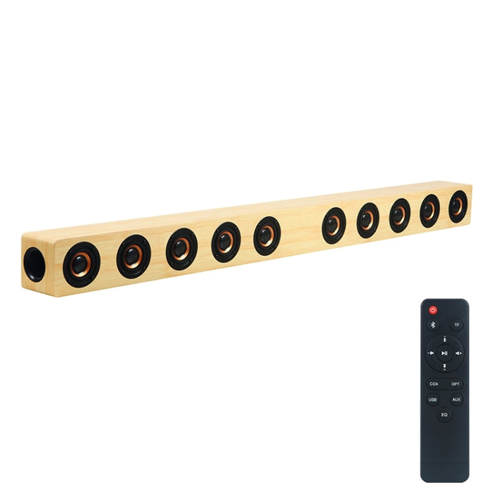 D90 Subwoofer Altavoz Bluetooth 4.2 de madera con control remoto, compatible con tarjeta TF y coaxial auxiliar de 3,5 mm y fibra óptica y disco U