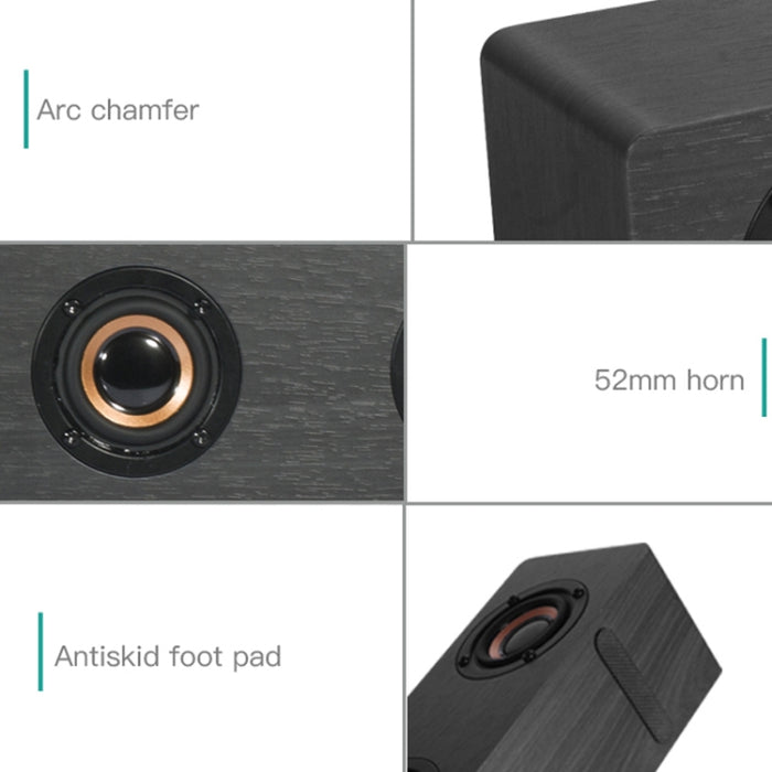 D90 Subwoofer Altavoz Bluetooth 4.2 de madera con control remoto, compatible con tarjeta TF y coaxial auxiliar de 3,5 mm y fibra óptica y disco U