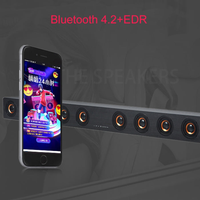 D90 Subwoofer Altavoz Bluetooth 4.2 de madera con control remoto, compatible con tarjeta TF y coaxial auxiliar de 3,5 mm y fibra óptica y disco U