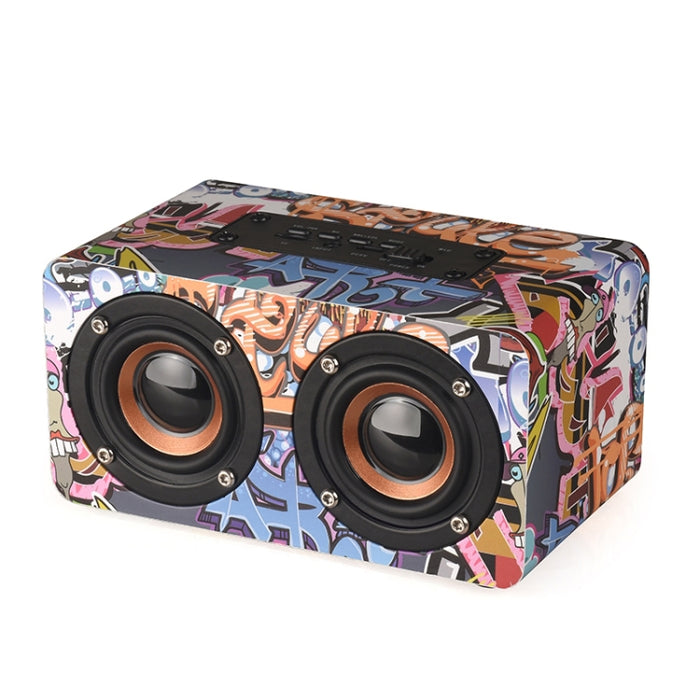 Subwoofer M5 Altavoz Bluetooth 4.2 de madera, compatible con tarjeta TF y AUX y FM de 3,5 mm