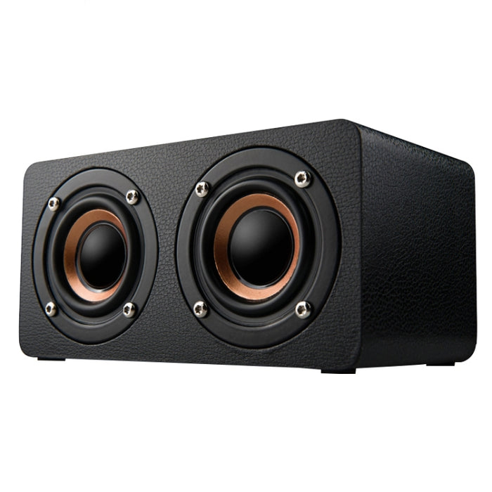 Subwoofer M5 Altavoz Bluetooth 4.2 de madera, compatible con tarjeta TF y AUX y FM de 3,5 mm
