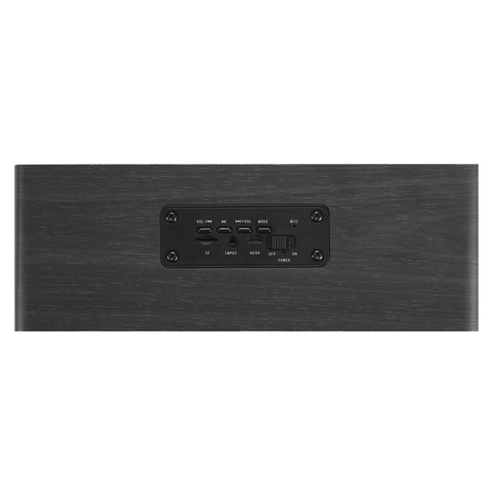 M5C Subwoofer Reloj de madera Bluetooth 4.2 Altavoz, compatible con tarjeta TF y AUX de 3,5 mm y radio FM