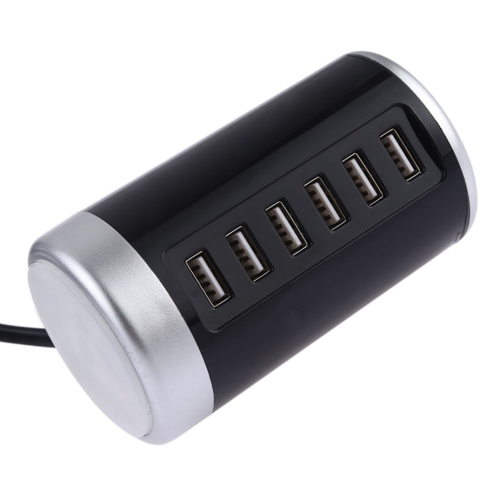 Adaptador de corriente AC100-240V de la estación del cargador de los puertos de XLD4 30W 6-USB, enchufe de los E.E.U.U.