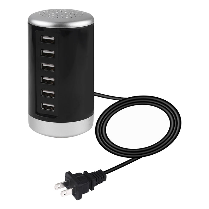 Adaptador de corriente AC100-240V de la estación del cargador de los puertos de XLD4 30W 6-USB, enchufe de los E.E.U.U.