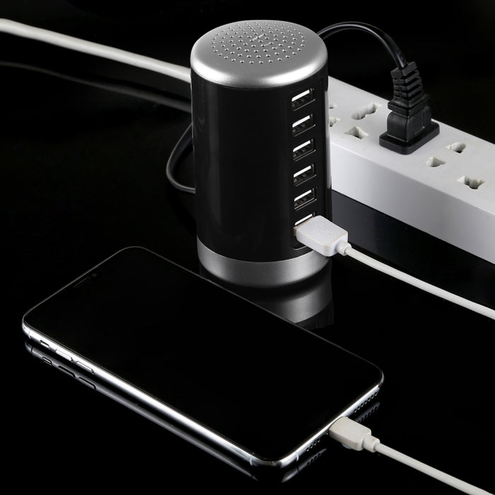 Adaptador de corriente AC100-240V de la estación del cargador de los puertos de XLD4 30W 6-USB, enchufe de los E.E.U.U.