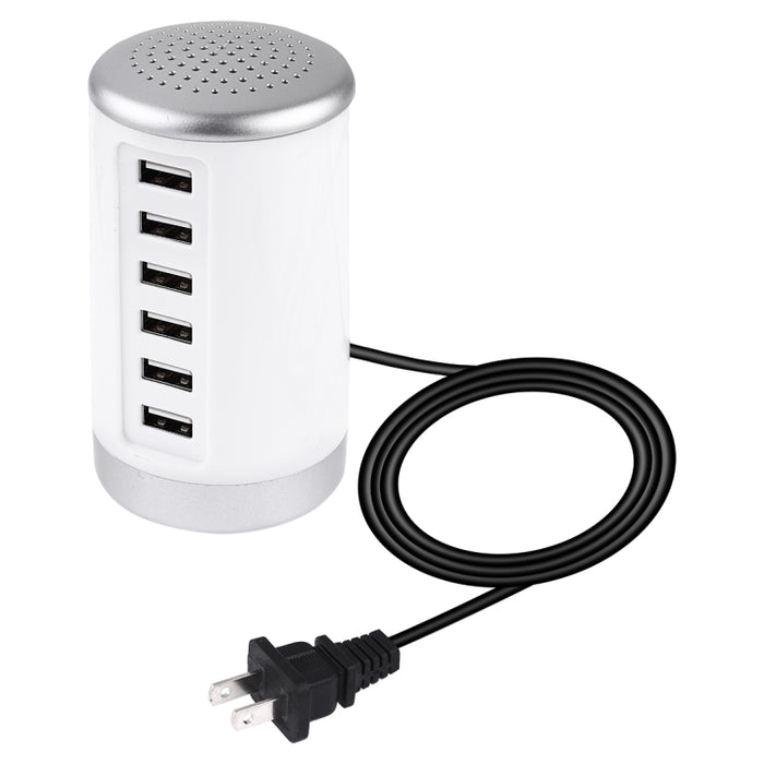 Adaptador de corriente AC100-240V de la estación del cargador de los puertos de XLD4 30W 6-USB, enchufe de los E.E.U.U.