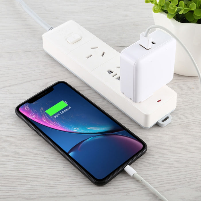 PD65W-A6 PD 65W Cargador rápido USB multifunción portátil con clavija plegable de 90 grados, enchufe de EE. UU.