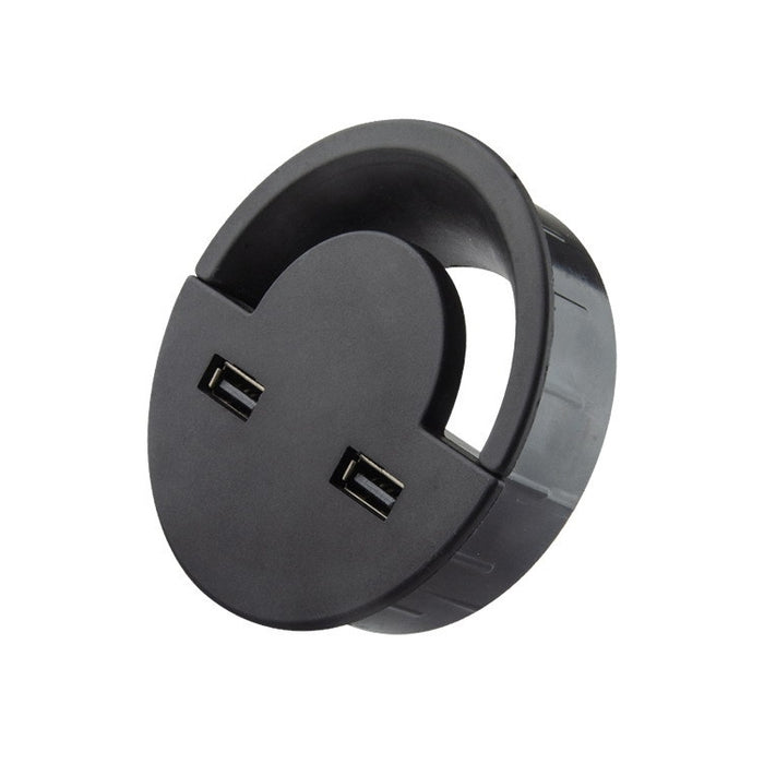 60 mm Salida de escritorio Cable USB Cubierta de orificio de alambre Soporte de bobinador redondo