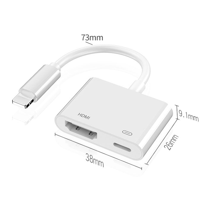 Cable adaptador de vídeo para proyector HDTV de 8 pines a HDMI para iPhone