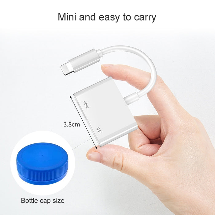 Cable adaptador de vídeo para proyector HDTV de 8 pines a HDMI para iPhone