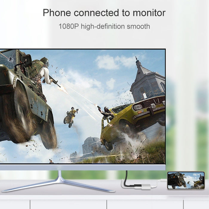 Cable adaptador de vídeo para proyector HDTV de 8 pines a HDMI para iPhone