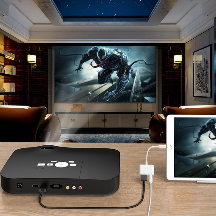 Cable adaptador de vídeo para proyector HDTV de 8 pines a HDMI para iPhone