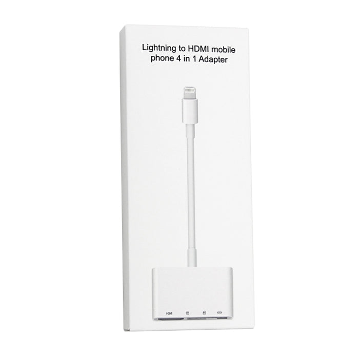 NK-103C 4 en 1 Adaptador convertidor de teléfono móvil multifunción de 8 pines a HDMI