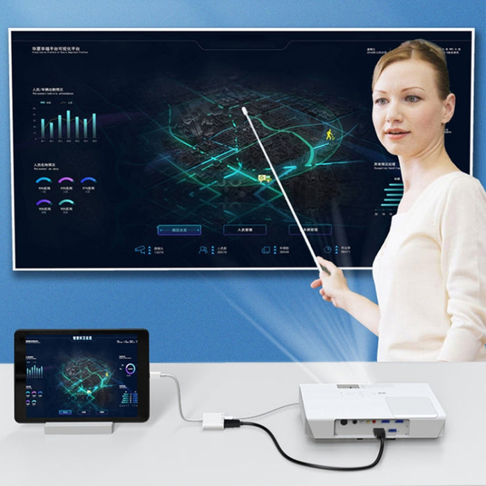 NK-103C 4 en 1 Adaptador convertidor de teléfono móvil multifunción de 8 pines a HDMI