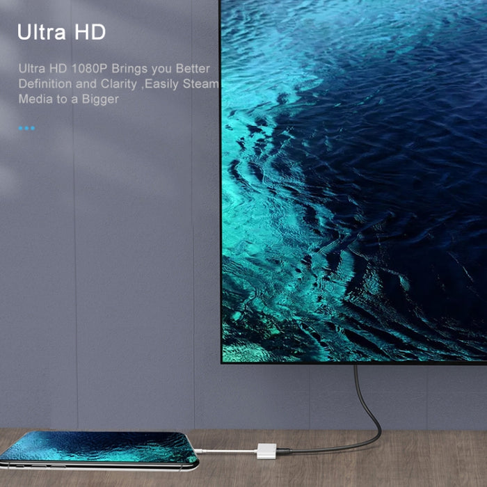 NK-103C 4 en 1 Adaptador convertidor de teléfono móvil multifunción de 8 pines a HDMI