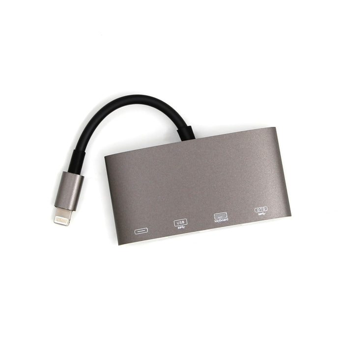 Adaptador convertidor multifunción 1040KEY de 8 pines a USB + Type-C / USB-C + OTG