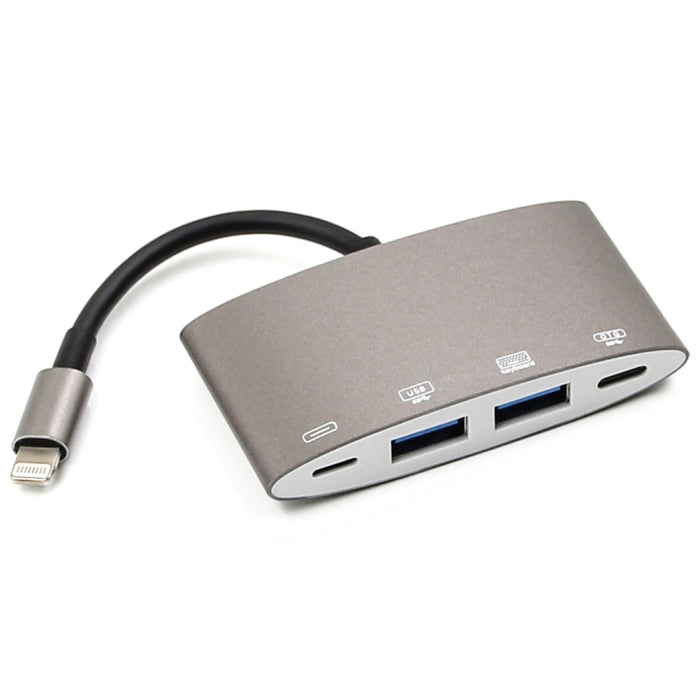 Adaptador convertidor multifunción 1040KEY de 8 pines a USB + Type-C / USB-C + OTG