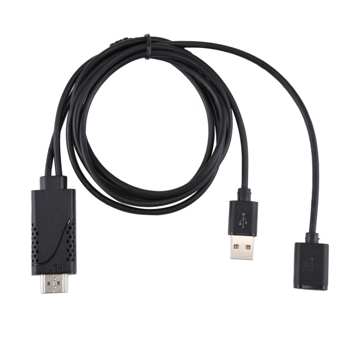 1080P USB 2.0 macho + USB 2.0 hembra a HDMI HDTV Cable adaptador AV para iPhone / iPad, teléfonos inteligentes Android