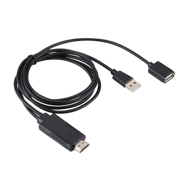 1080P USB 2.0 macho + USB 2.0 hembra a HDMI HDTV Cable adaptador AV para iPhone / iPad, teléfonos inteligentes Android