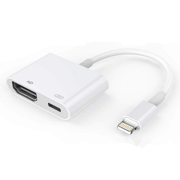 E-Gin-LTH-002 Adaptador AV digital a HDMI de 8 pines + puerto de carga USB para dispositivo de pantalla de TV VGA 1080P HD