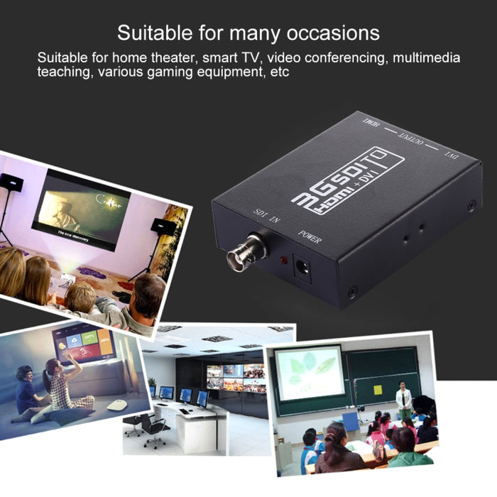 Convertidor NEWKENG NK-A8 3G SDI a HDMI + DVI