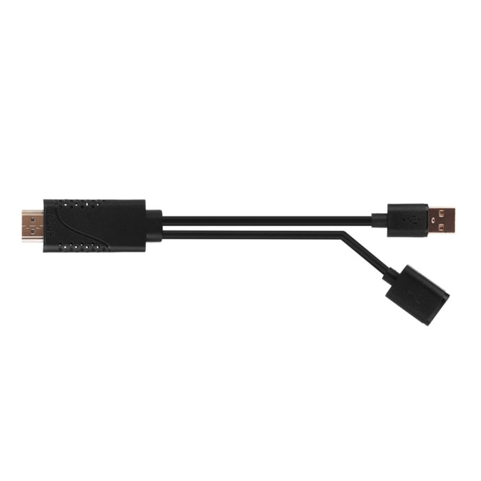 USB macho + USB 2.0 hembra a HDMI Cable adaptador de teléfono a HDTV