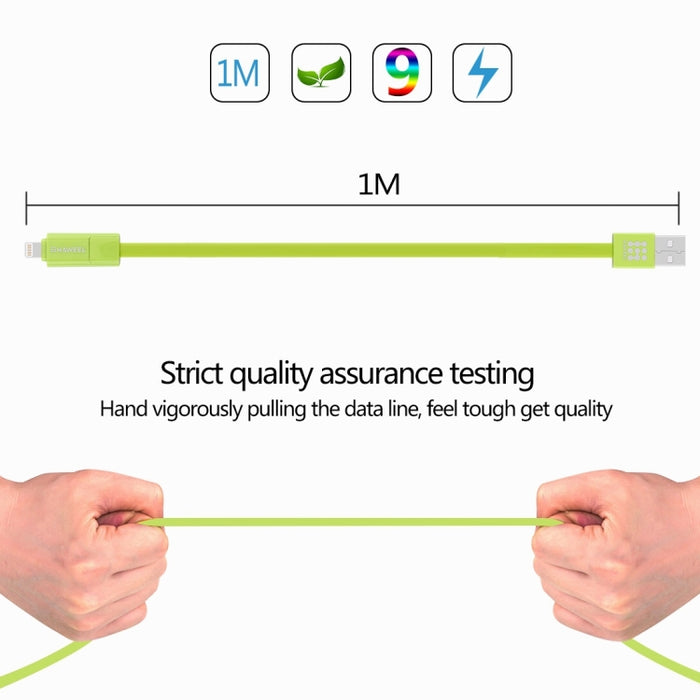 HAWEEL Cable de carga de sincronización de datos Micro USB y 8 pines a USB 2 en 1 de 1 m