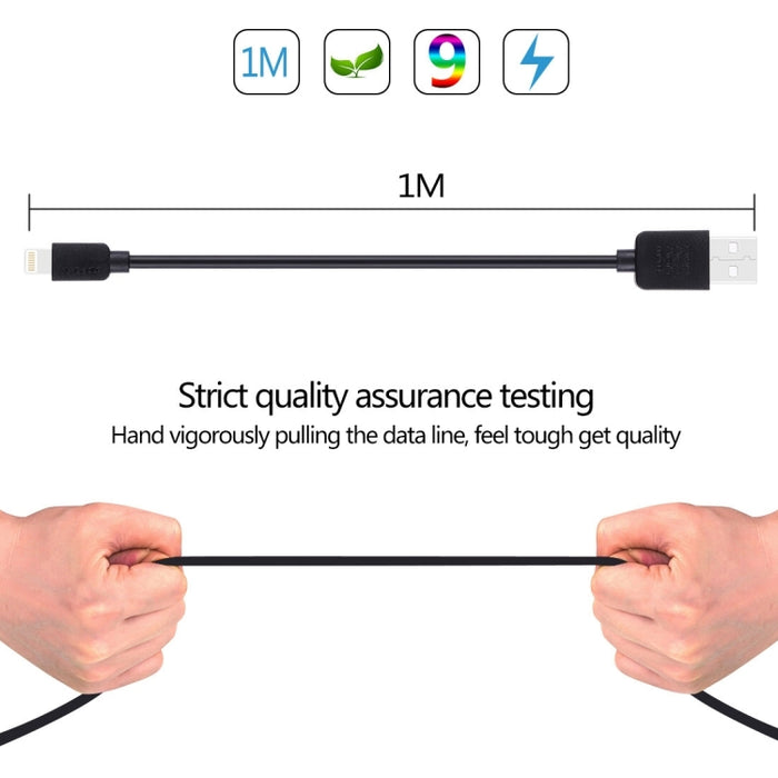 HAWEEL 1m Alta velocidad 35 núcleos 8 pines a cable de carga de sincronización USB para iPhone, iPad