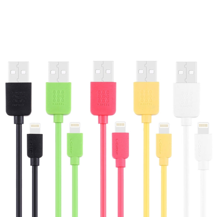 HAWEEL 1m Alta velocidad 35 núcleos 8 pines a cable de carga de sincronización USB para iPhone, iPad