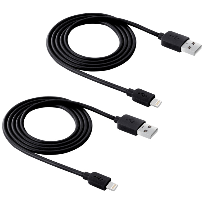 2 PCS HAWEEL 1m Alta velocidad 8 pines a USB Kit de cable de carga y sincronización para iPhone, iPad, 2pcs