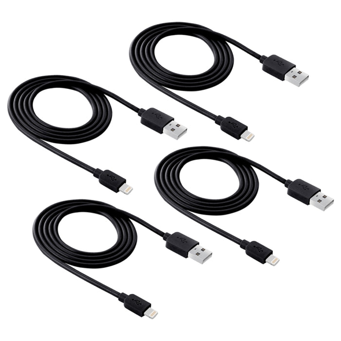 4 PCS HAWEEL 1m Kit de cable de carga y sincronización de alta velocidad de 8 pines a USB para iPhone, iPad